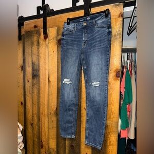 Women's Blue Distressed Jeans